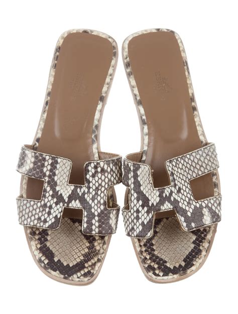 Hermes snakeskin sandals